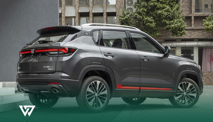 حجم قسمت‌های مختلف چانگان CS35 پلاس