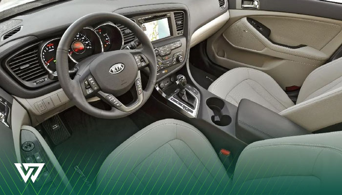 طراحی داخلی و امکانات کابین کیا اپتیما 2017