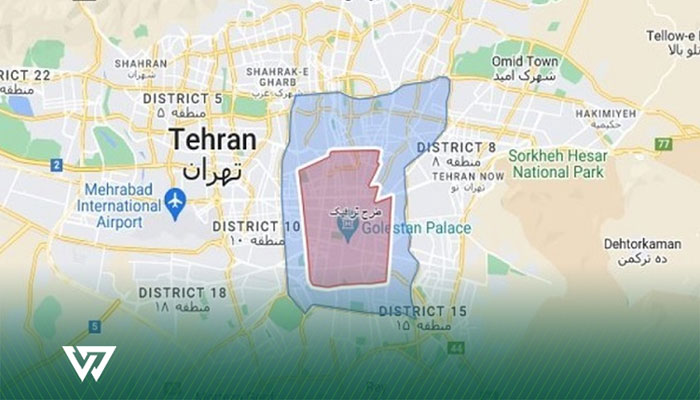 نقشه محدوده طرح ترافیک و طرح آلودگی هوا در سال ۱۴۰۴