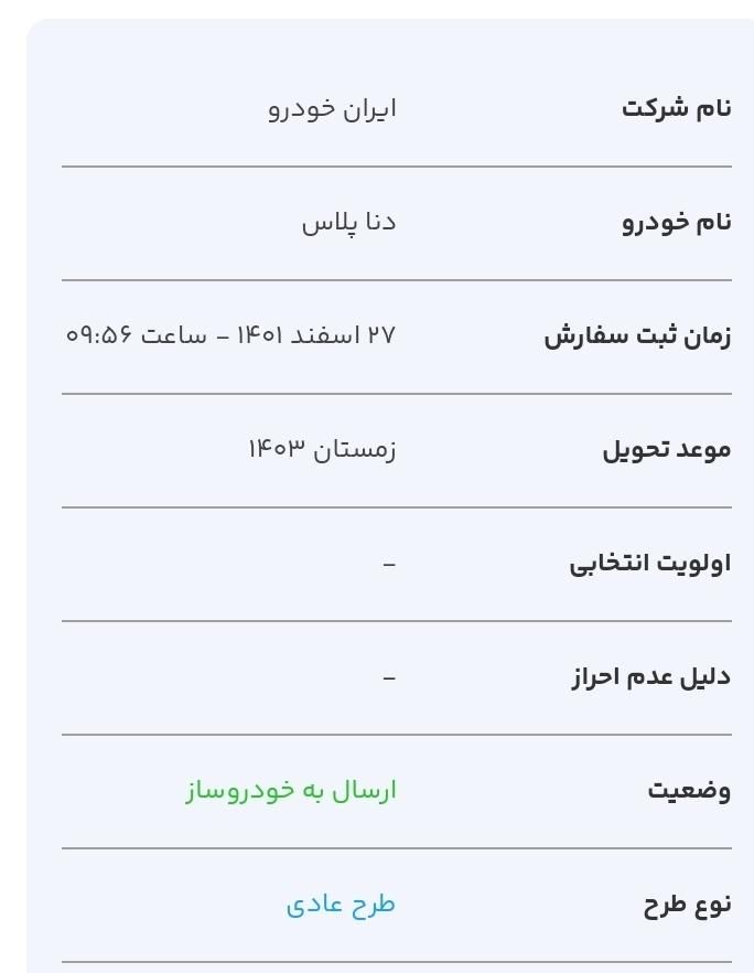 دنا پلاس تیپ ۲ دنده‌ای - 1403