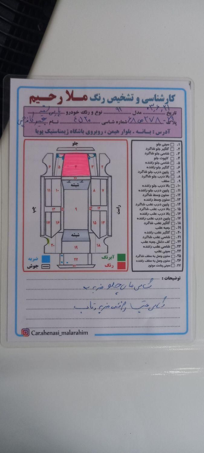 پژو پارس XU7ساده - 1391