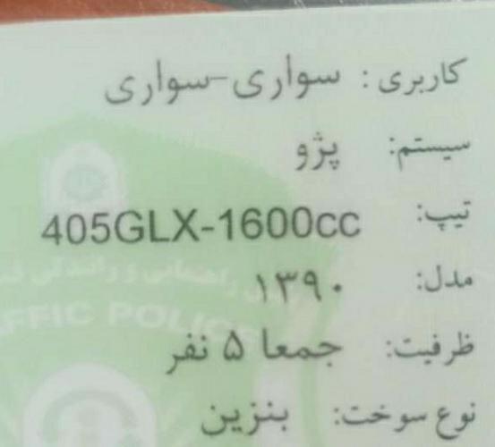 پژو 405 بنزینی GLX - TU5 - 1390