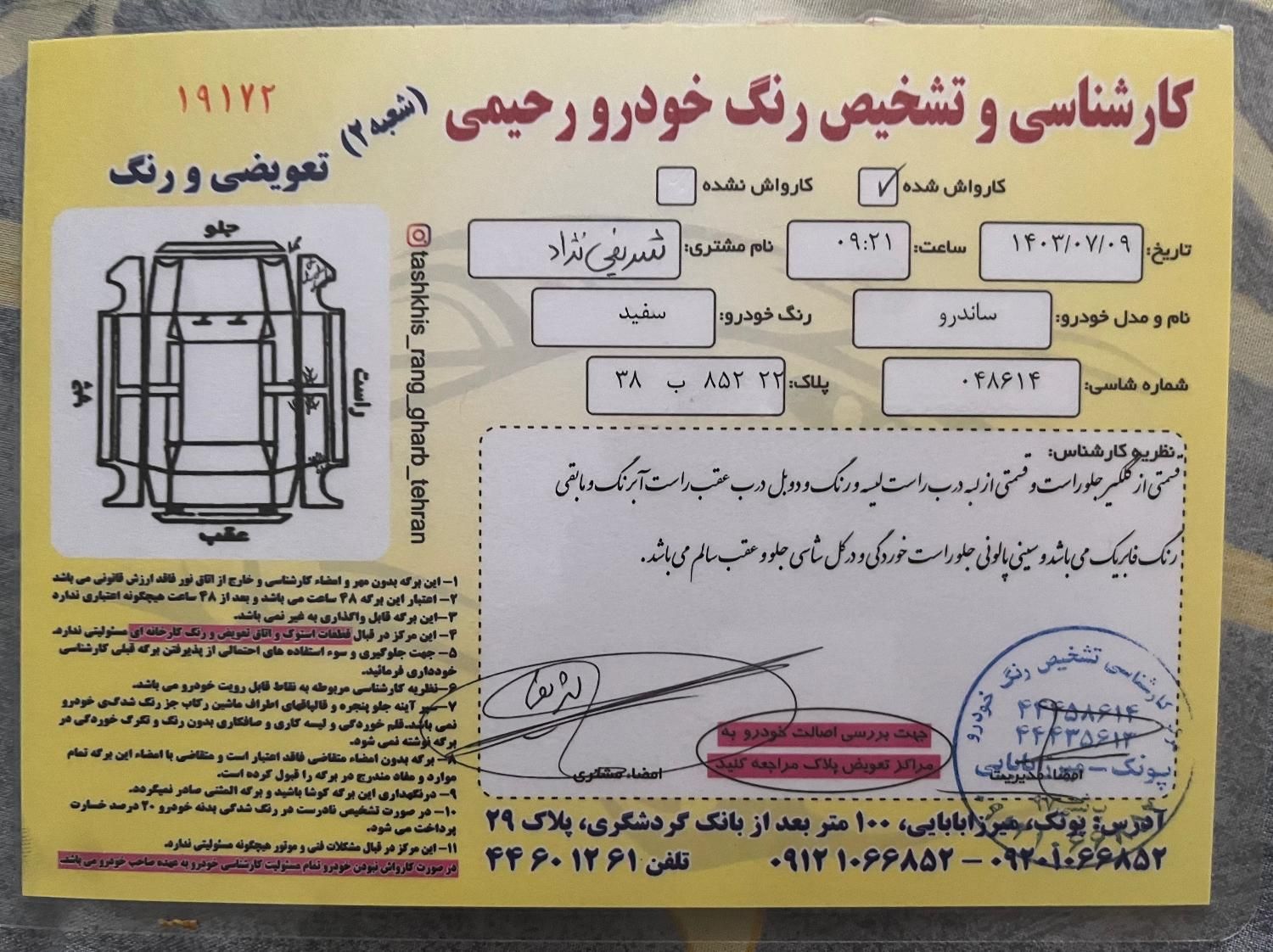 رنو ساندرو اتوماتیک - 1396