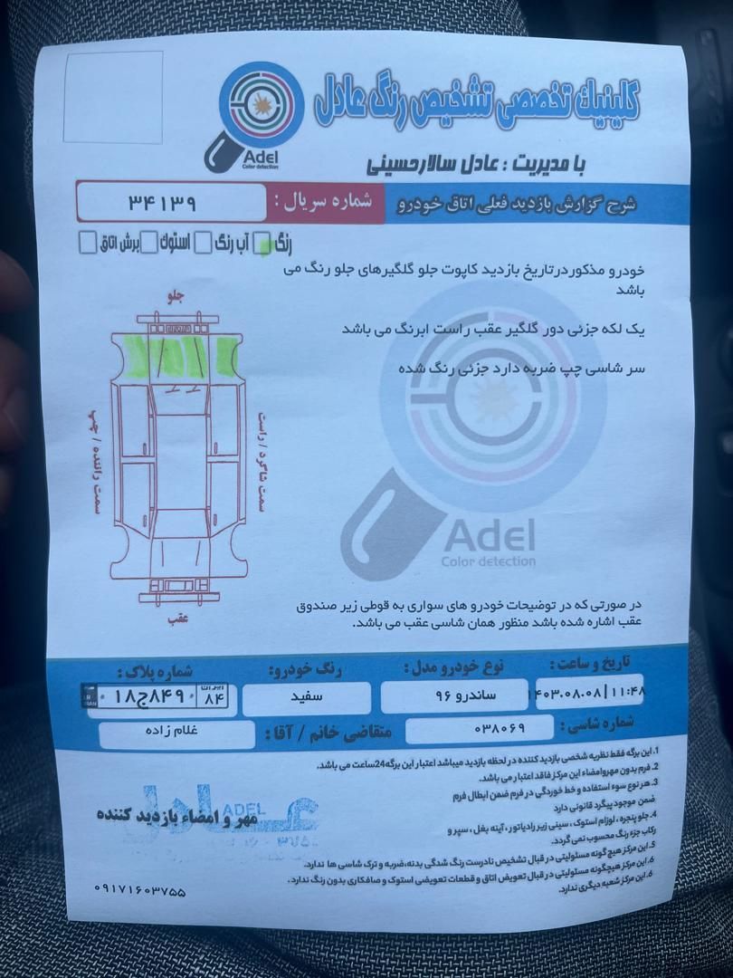 رنو ساندرو استپ وی اتوماتیک - 1396