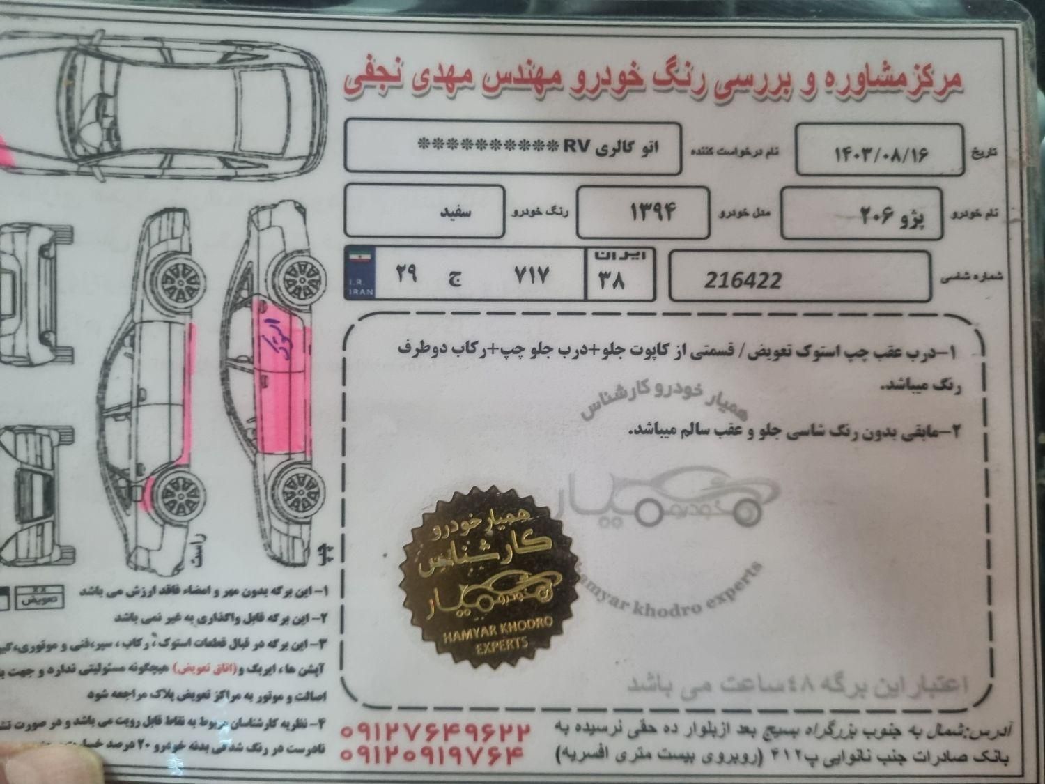 پژو 206 تیپ 2 - 1394