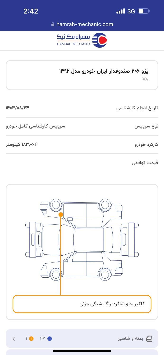 پژو 206 SD v8 - 1392