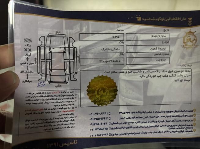 تویوتا کمری هیبرید XLE(سفارش آمریکا) - 2015