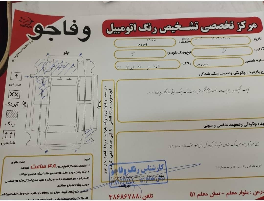 پژو 206 تیپ 2 - 1395