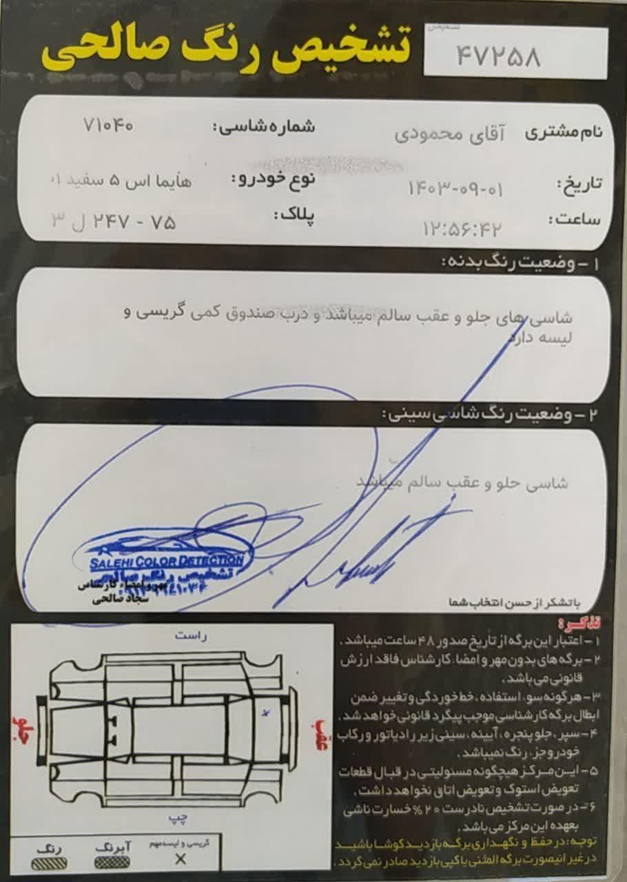 هایما S5 6 سرعته اتوماتیک - 2022