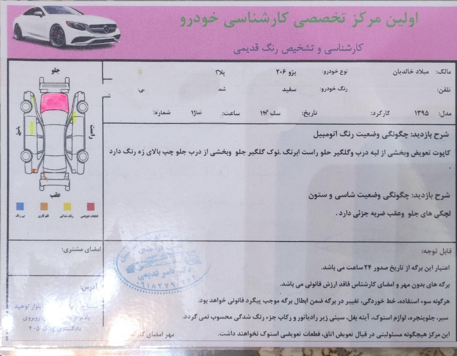 پژو 206 تیپ 5 - 1395