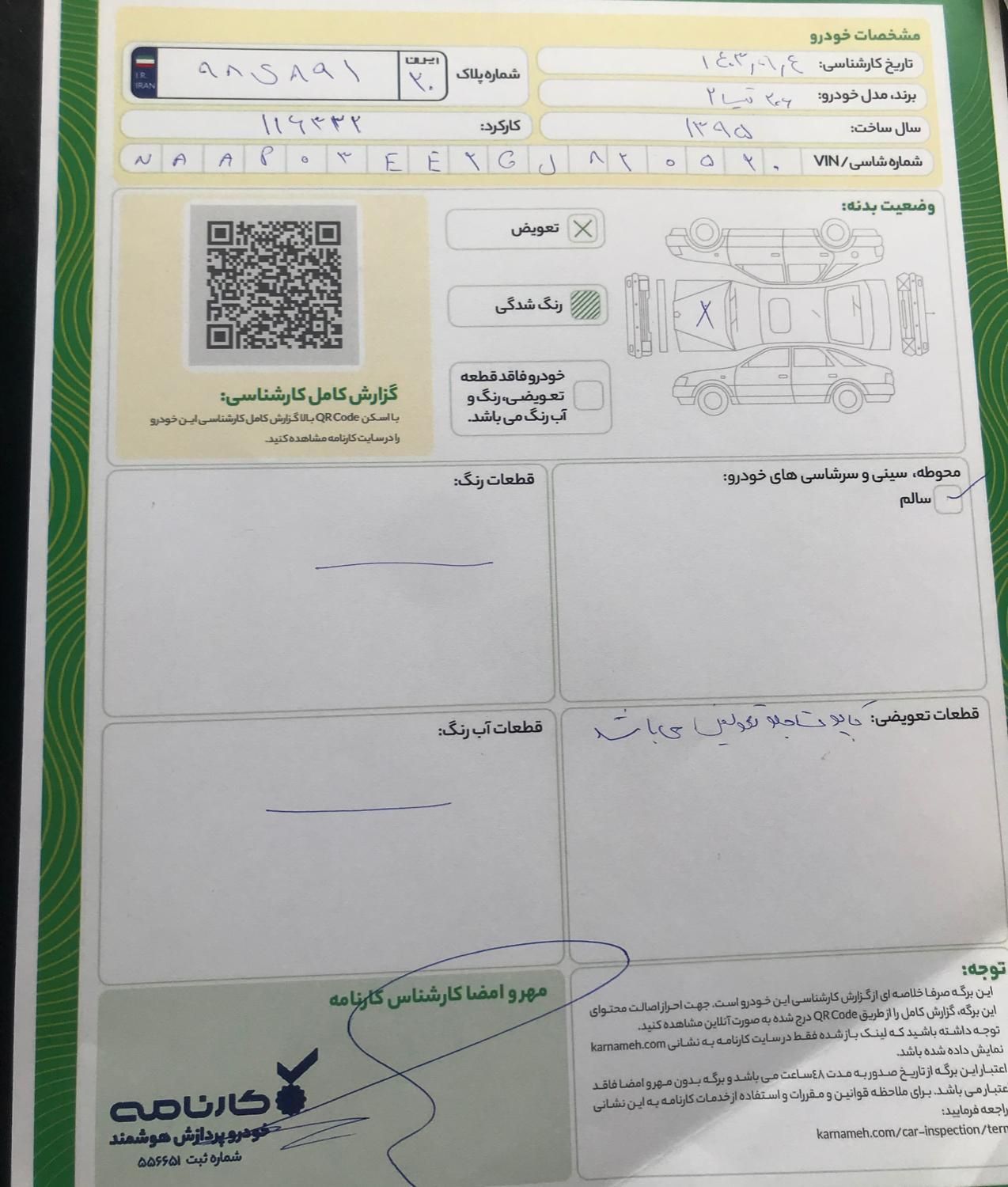 پژو 206 تیپ 2 - 1395