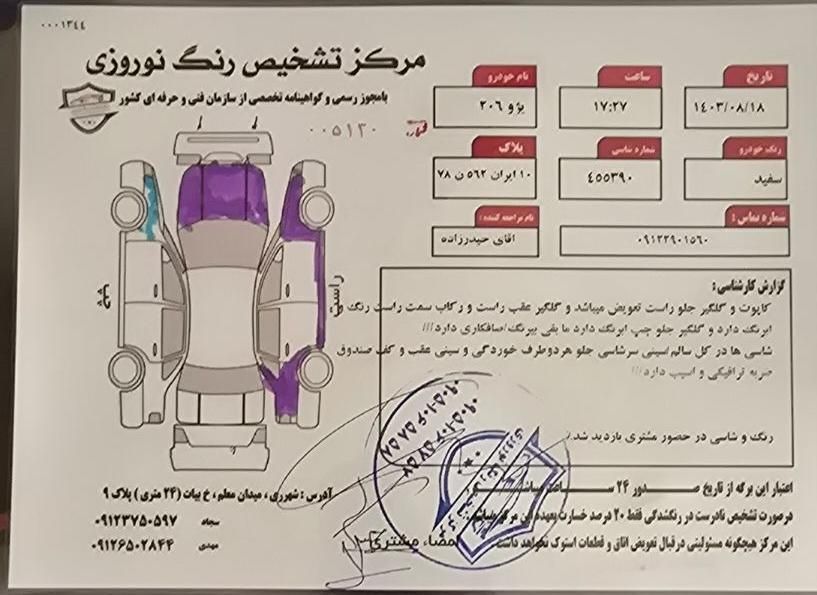 پژو 206 تیپ 5 - 1392