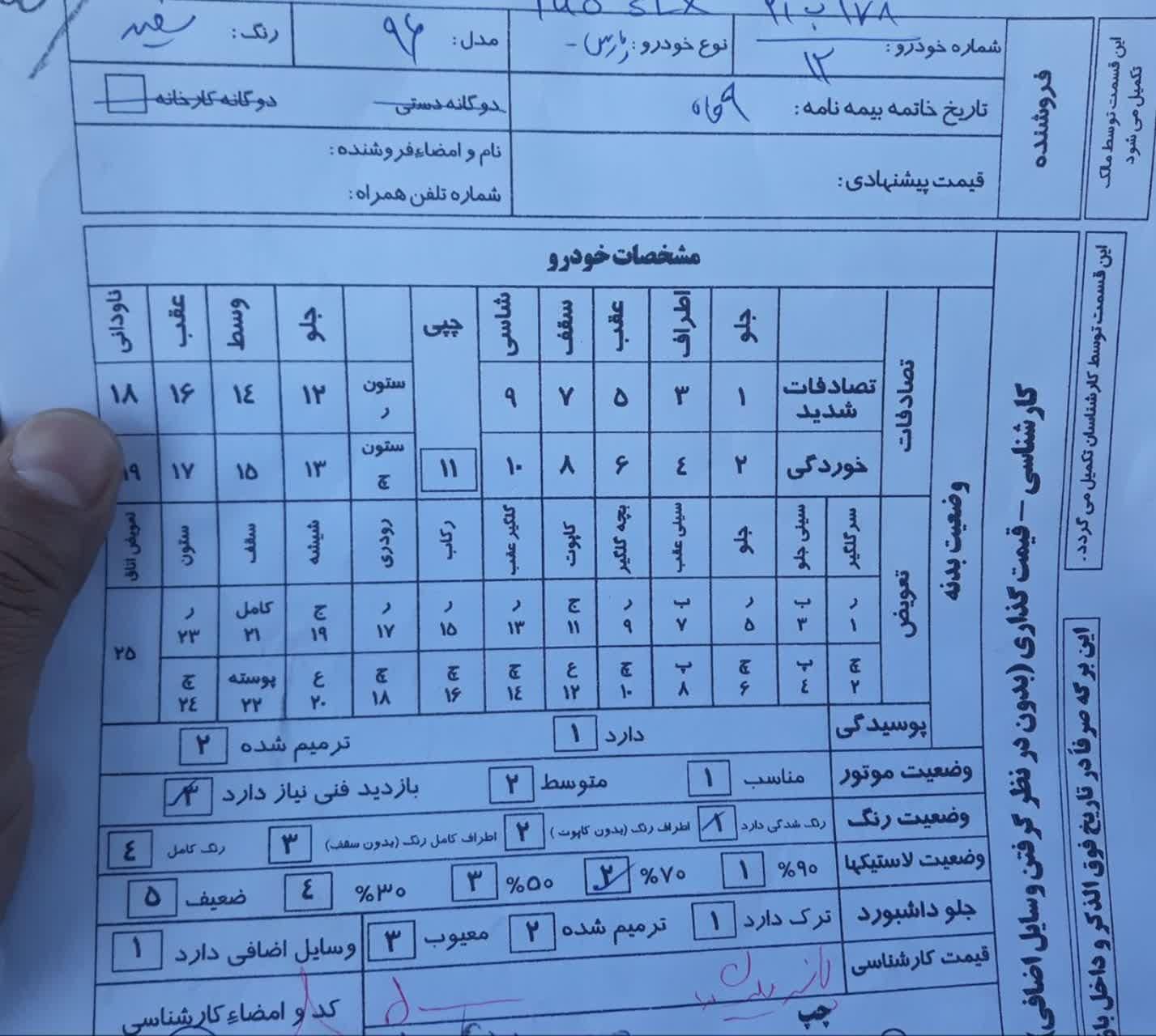 پژو 405 SLX بنزینی TU5 - 1396