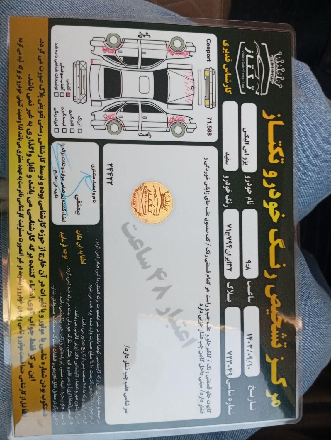 پژو 405 SLX بنزینی TU5 - 1394