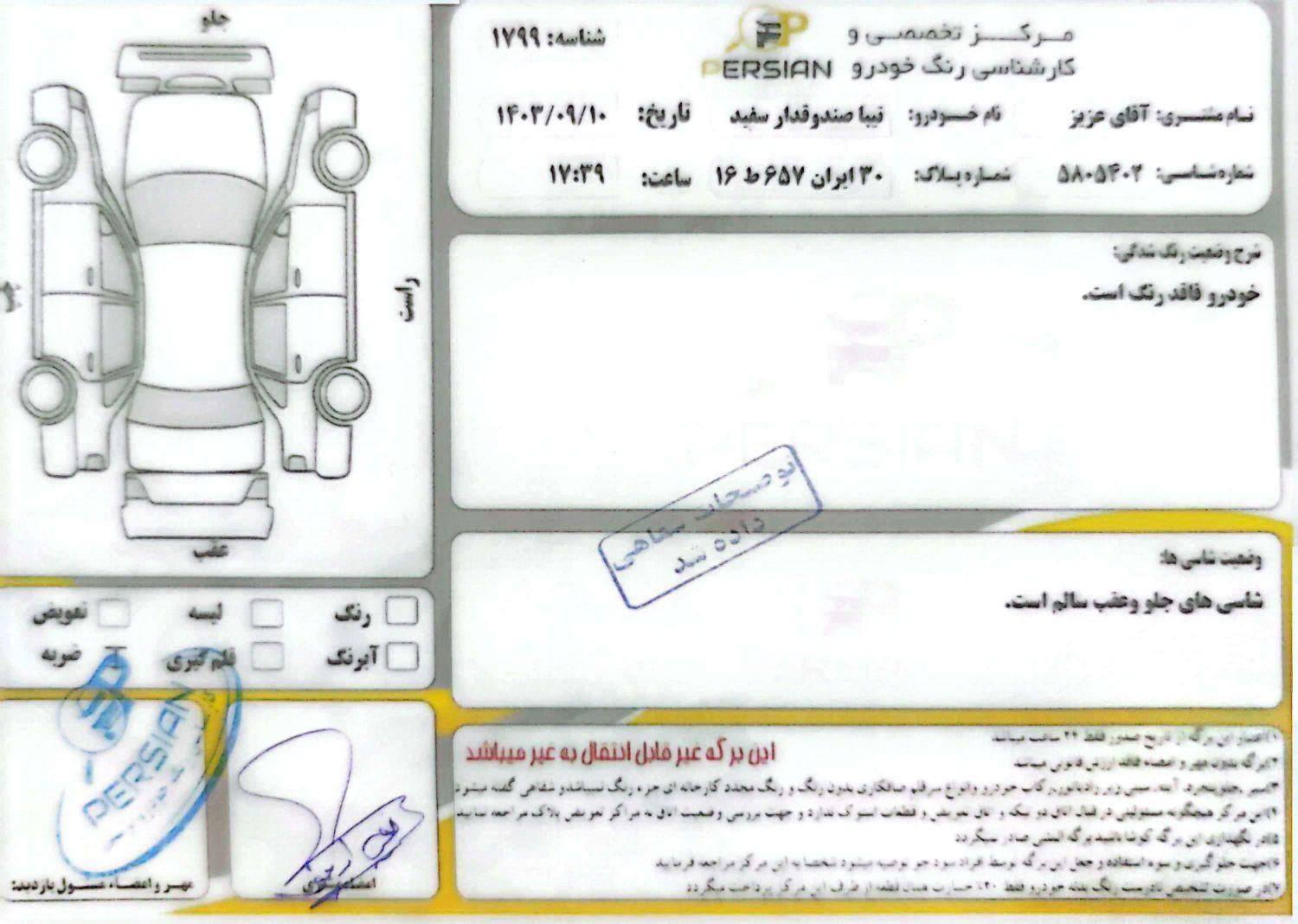 تیبا صندوق دار SX - 1401