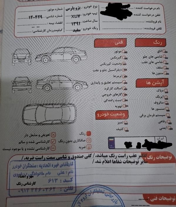 پژو پارس دوگانه سوز - 1391