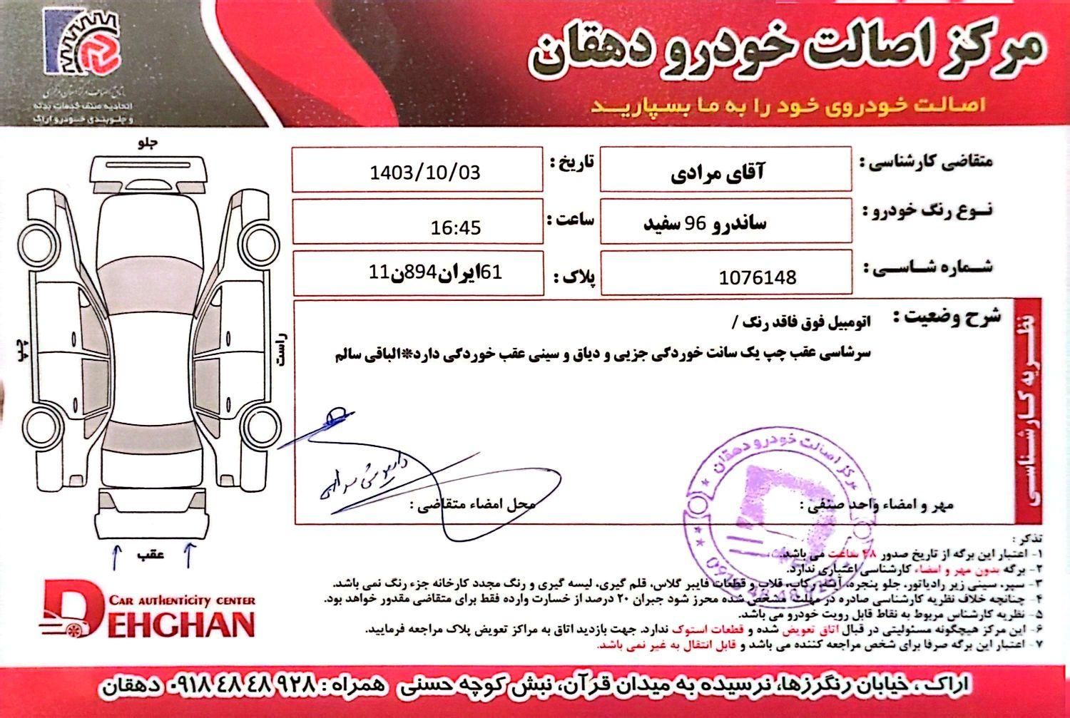 رنو ساندرو استپ وی دنده‌ای - 1396