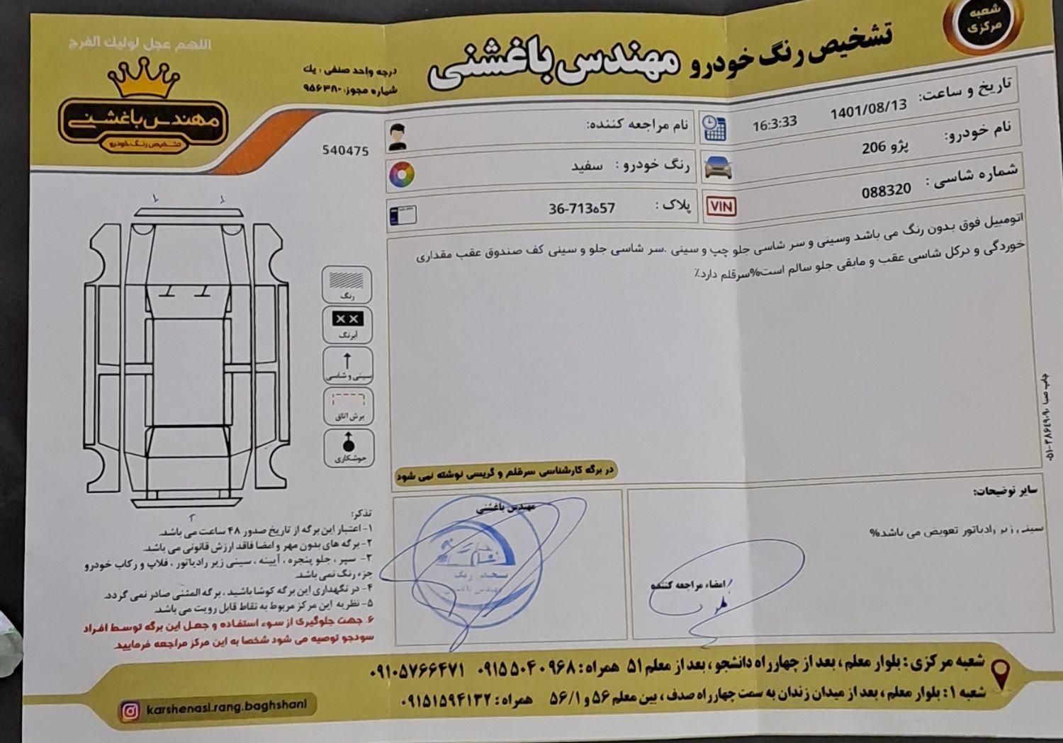 پژو 206 تیپ 2 - 1396