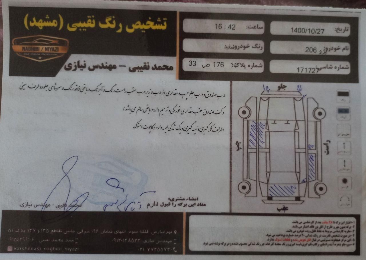 پژو 206 تیپ 6 - 1390