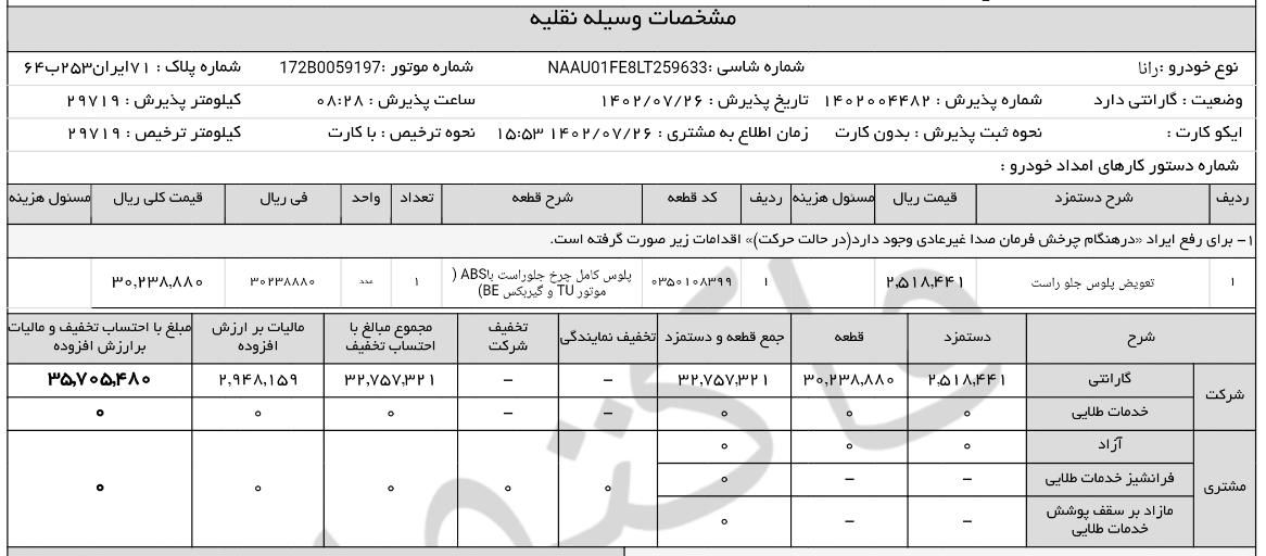 رانا پلاس دنده‌ای - 1399