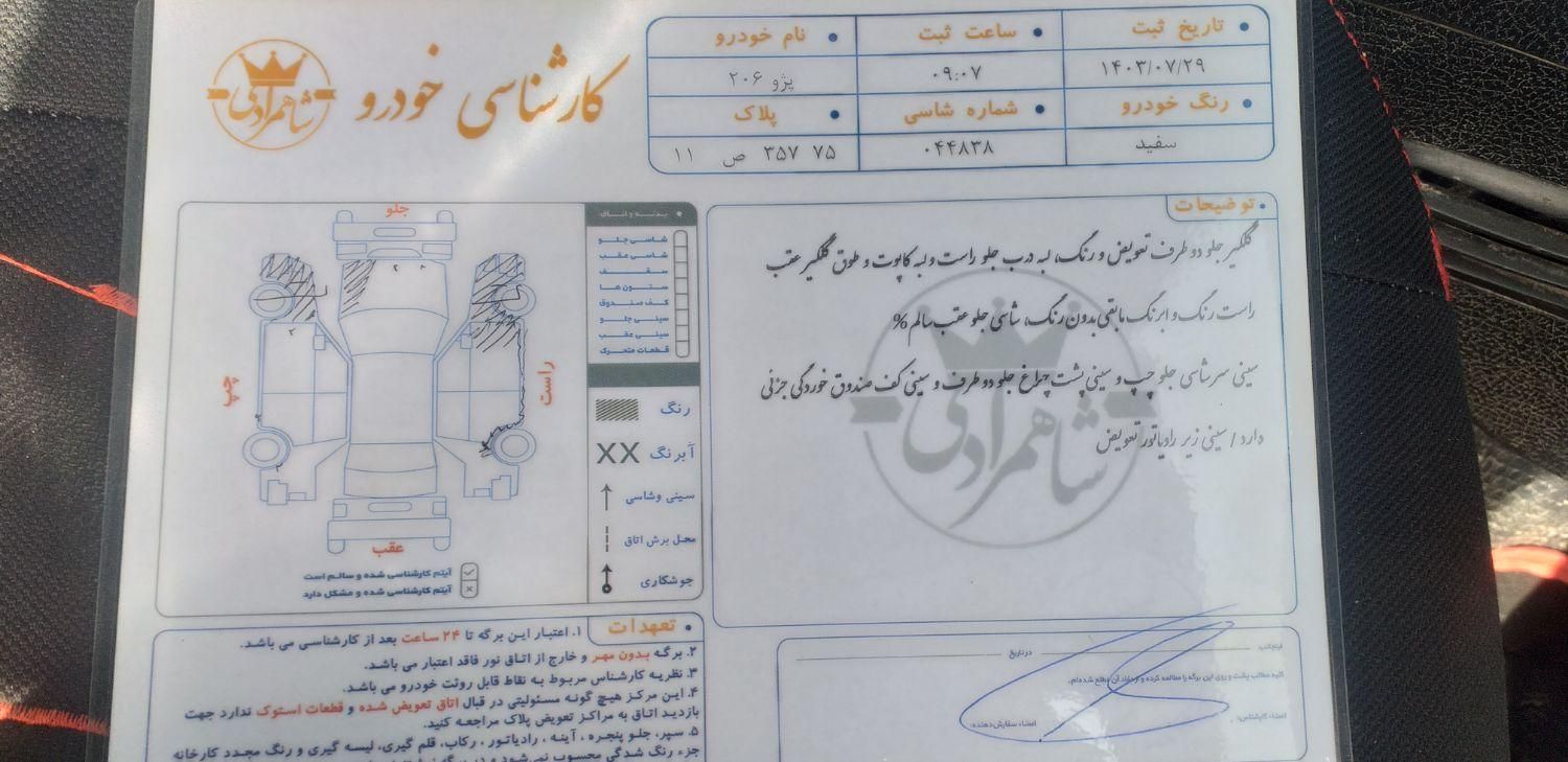 پژو 206 تیپ 3 - 1388