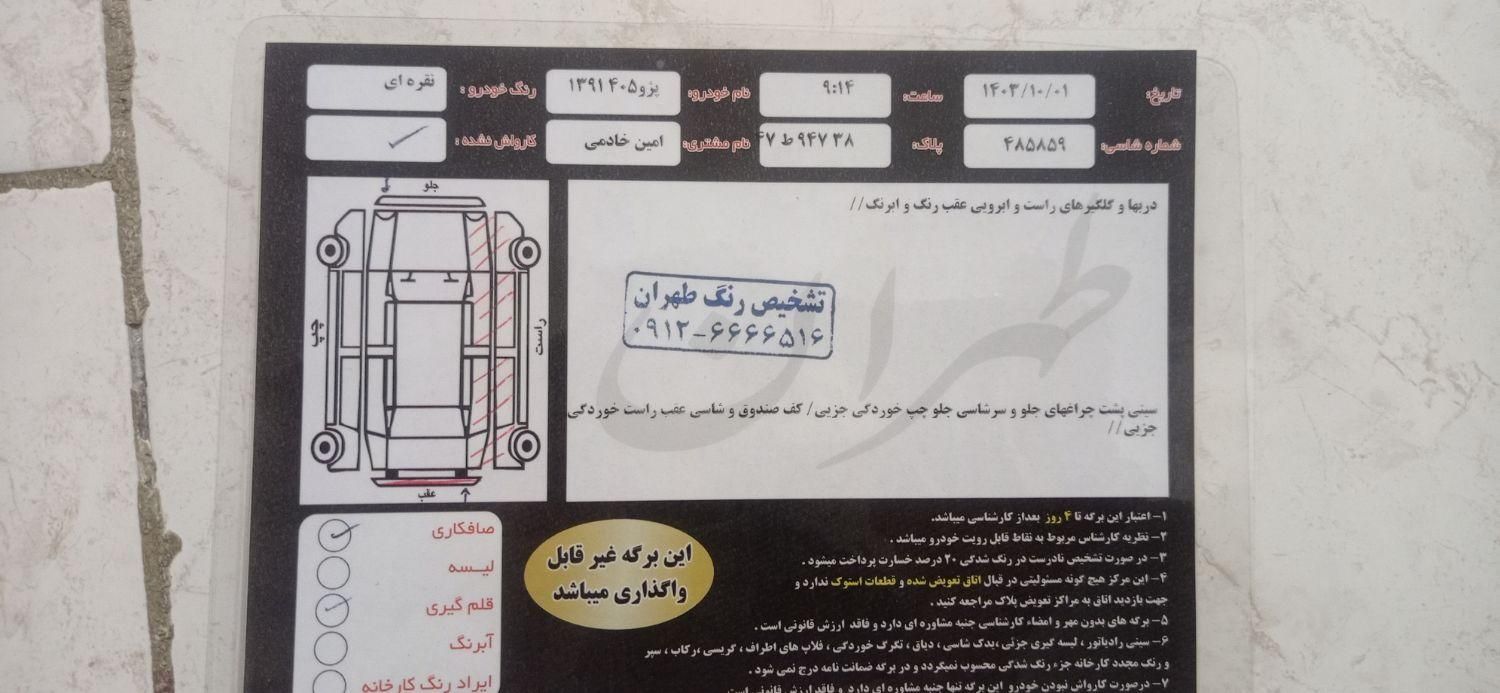 پژو 405 GLX - دوگانه سوز - 1391