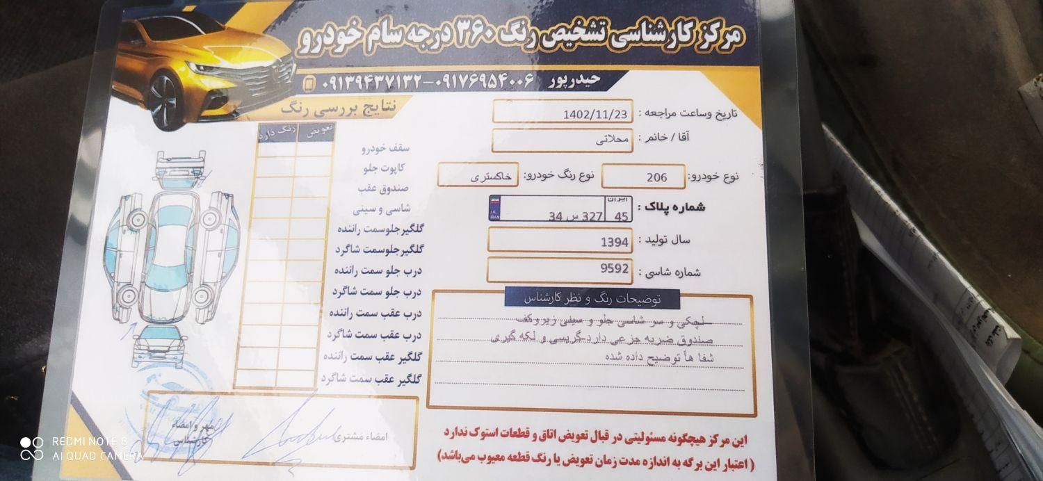 پژو 206 تیپ 2 - 1394