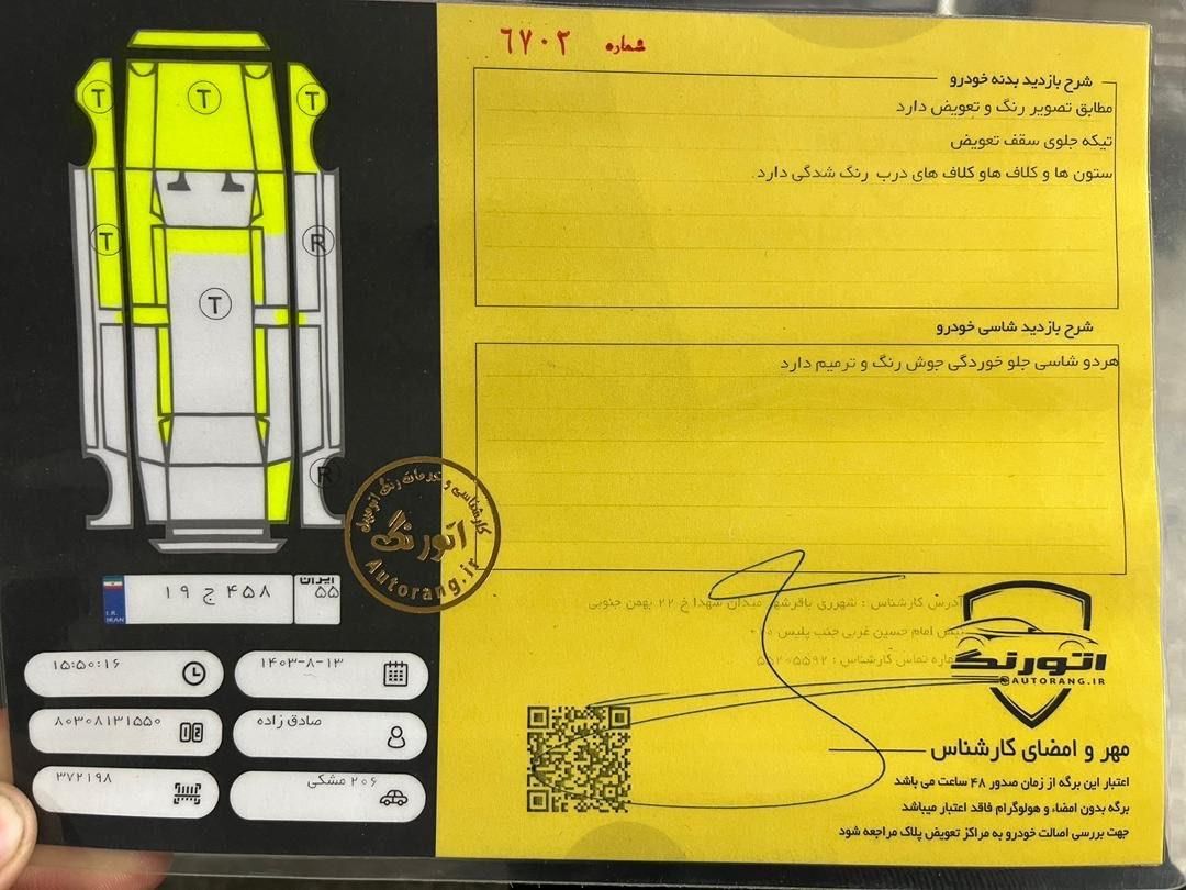 پژو 206 تیپ 3 پانوراما - 1401