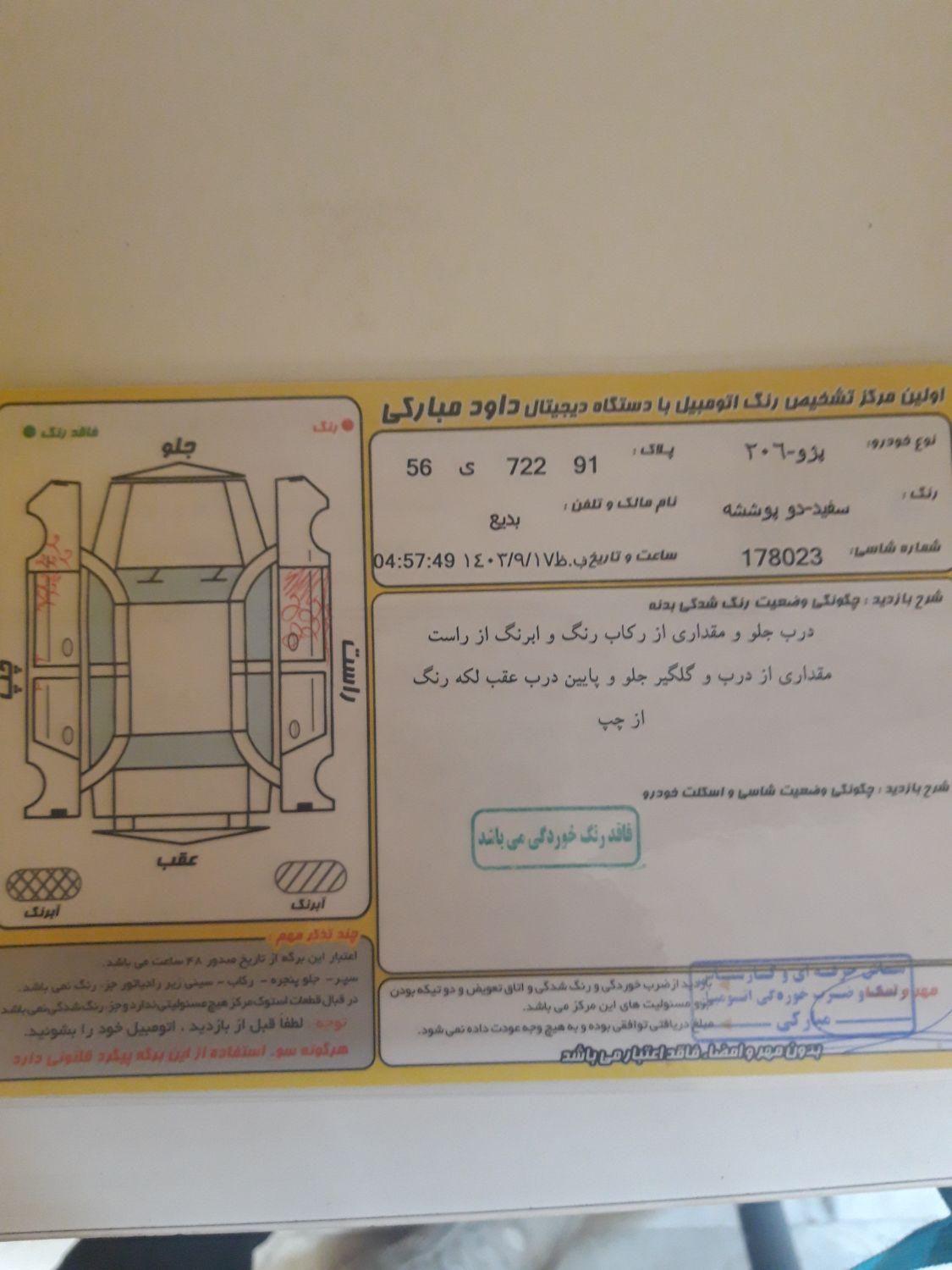 پژو 206 تیپ 2 - 1399