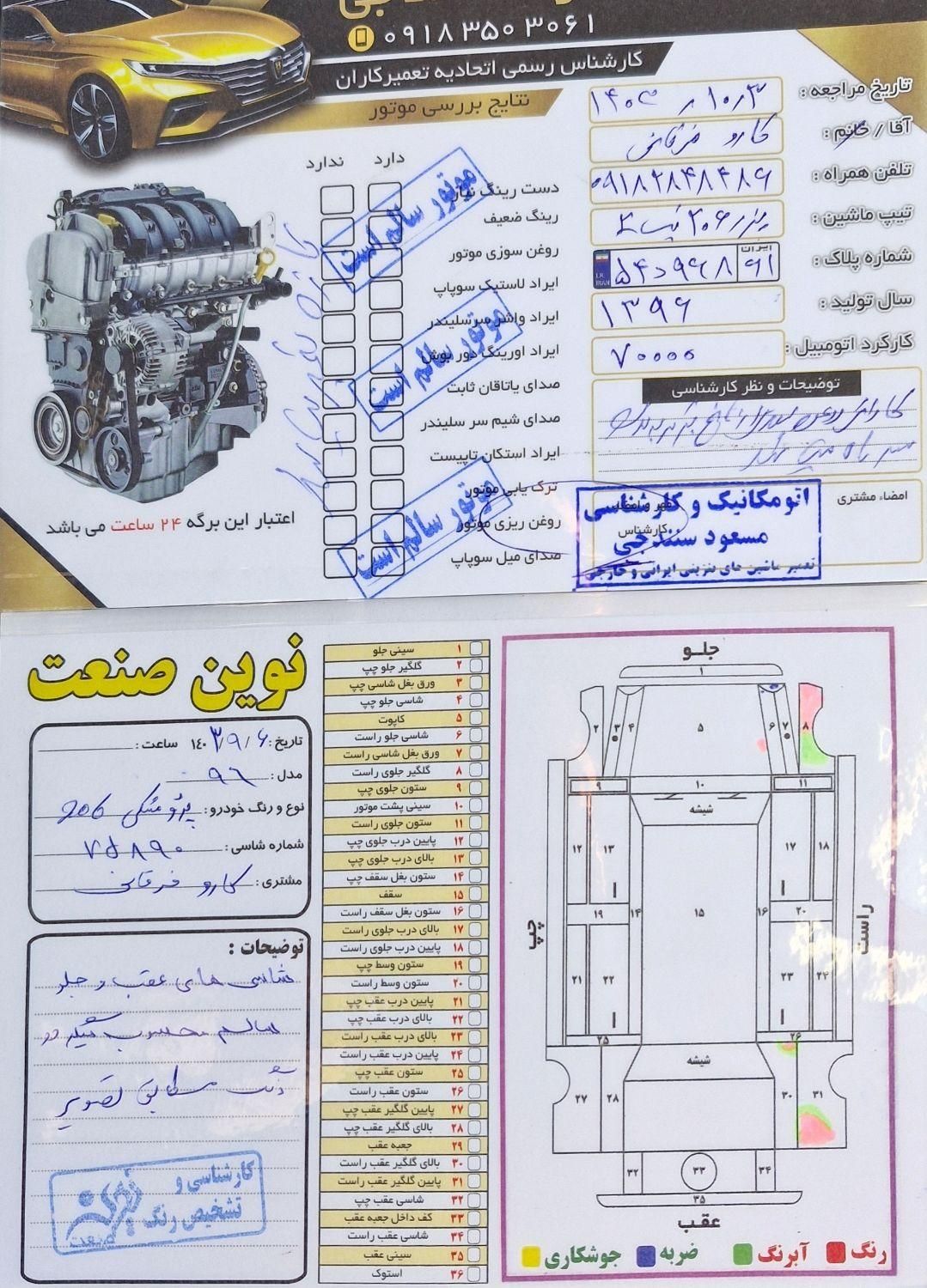 پژو 206 تیپ 2 - 1396