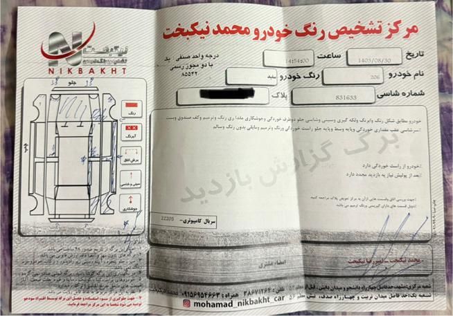 پژو 206 تیپ 2 - 1395