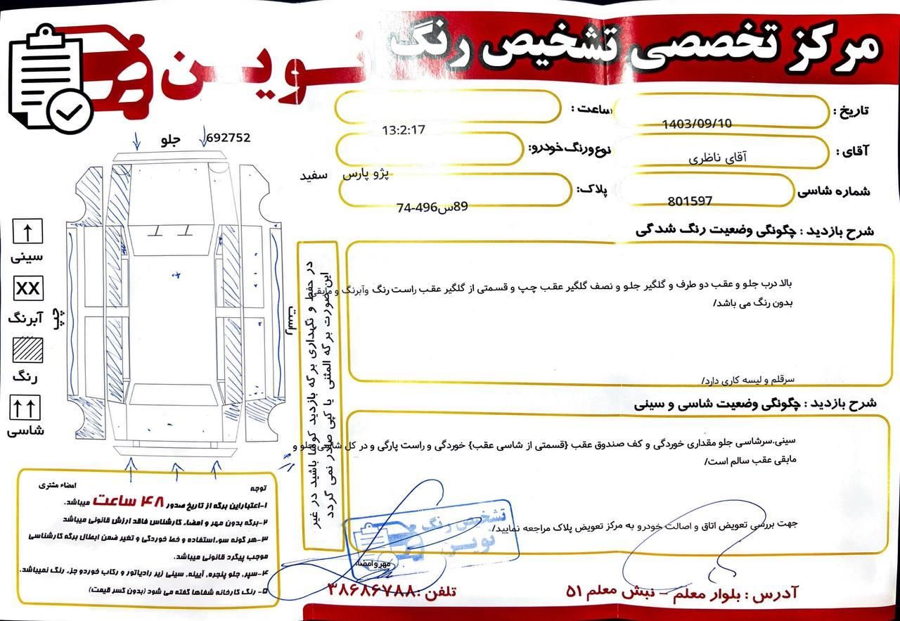 پژو پارس XU7ساده - 1391