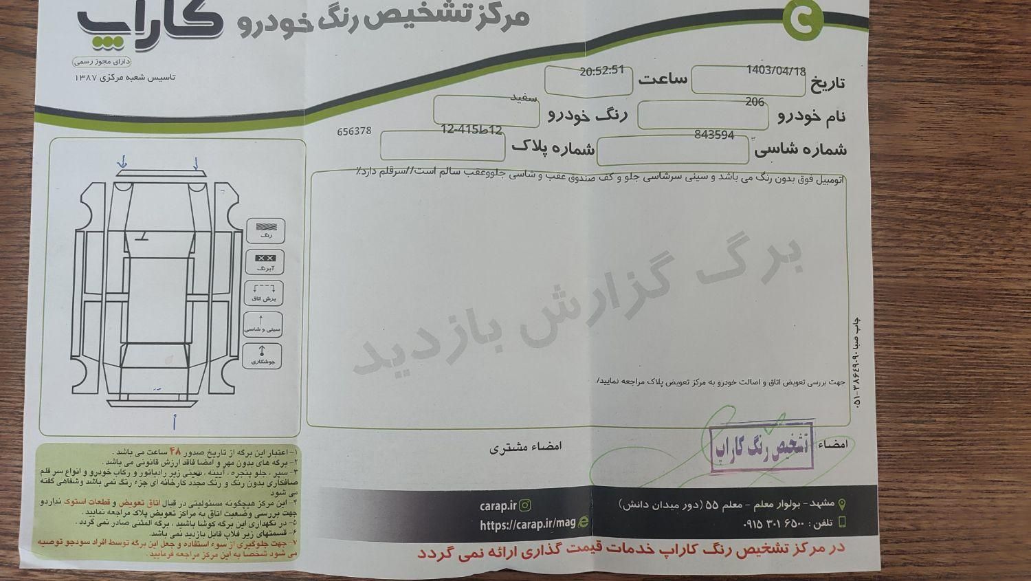 پژو 206 تیپ 2 - 1395