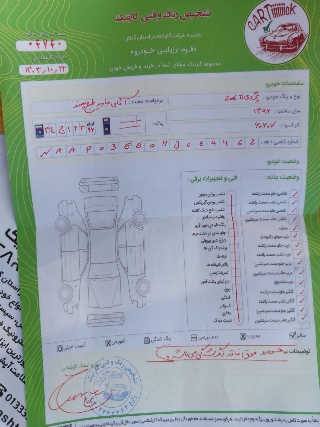 پژو 206 تیپ 2 - 1396