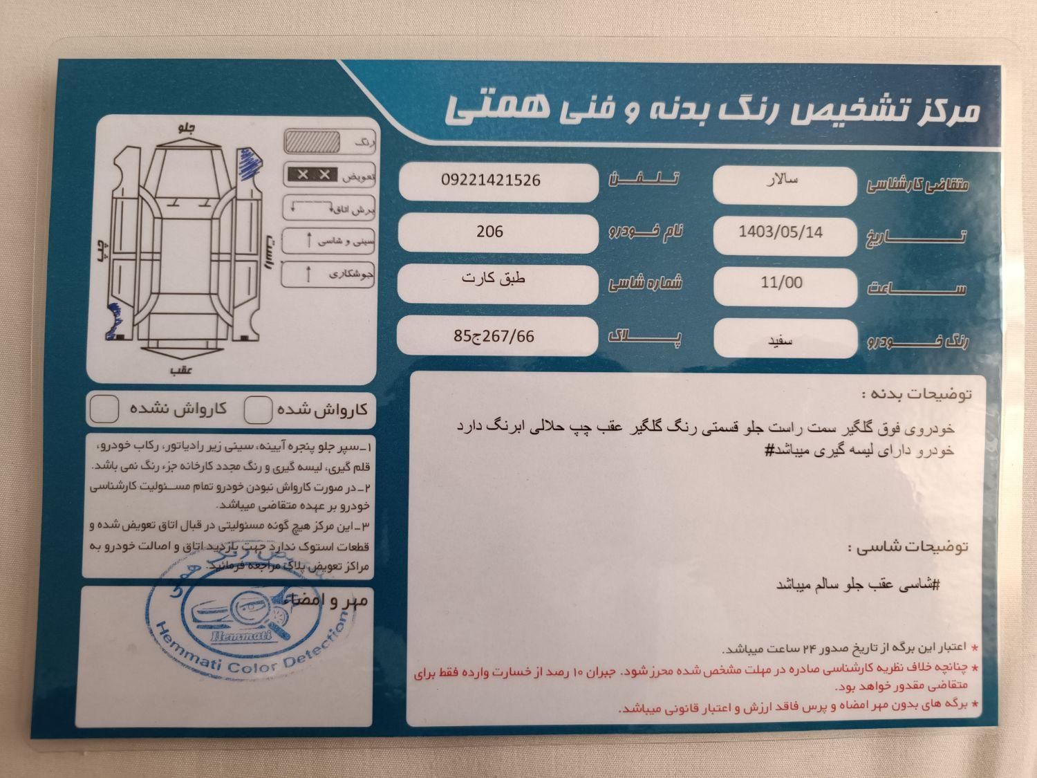 پژو 206 تیپ 2 - 1394