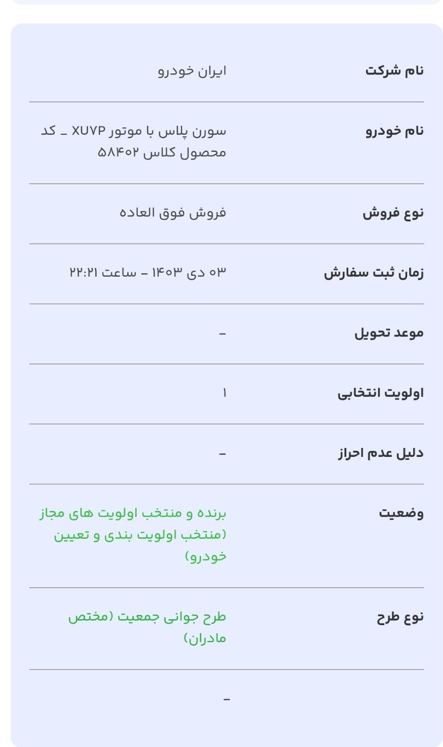 سمند سورن پلاس EF7 بنزینی - 1403