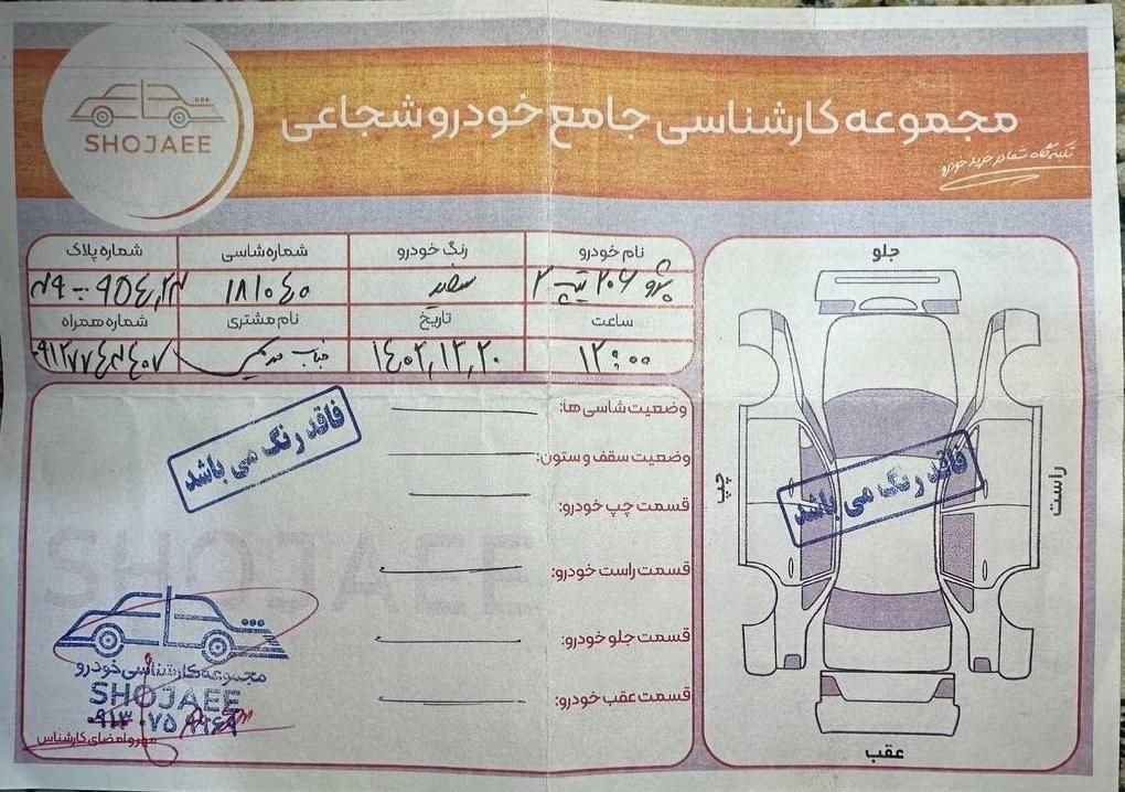 پژو 206 تیپ 2 - 1399