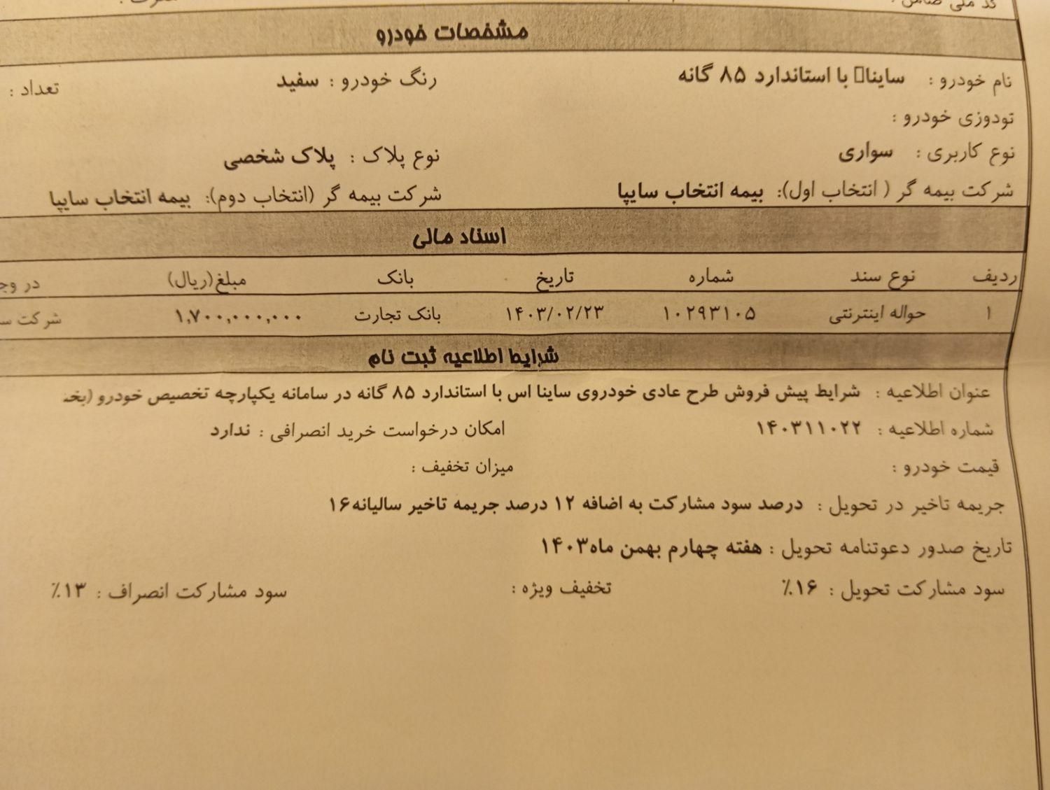 ساینا S دنده ای بنزینی - 1403