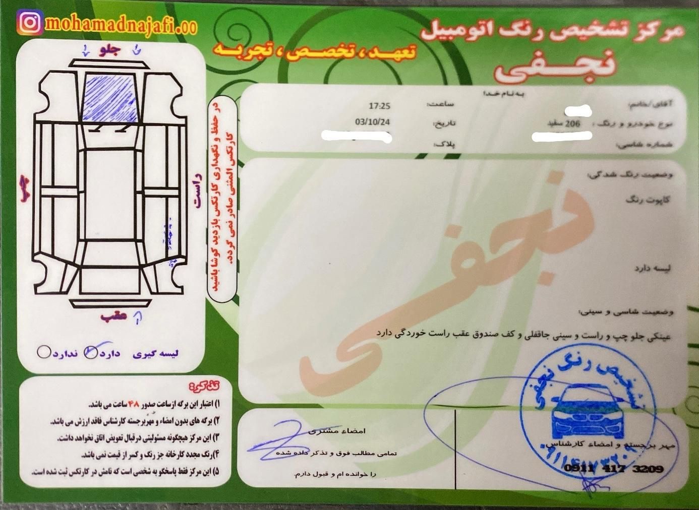 پژو 206 تیپ 5 - 1393