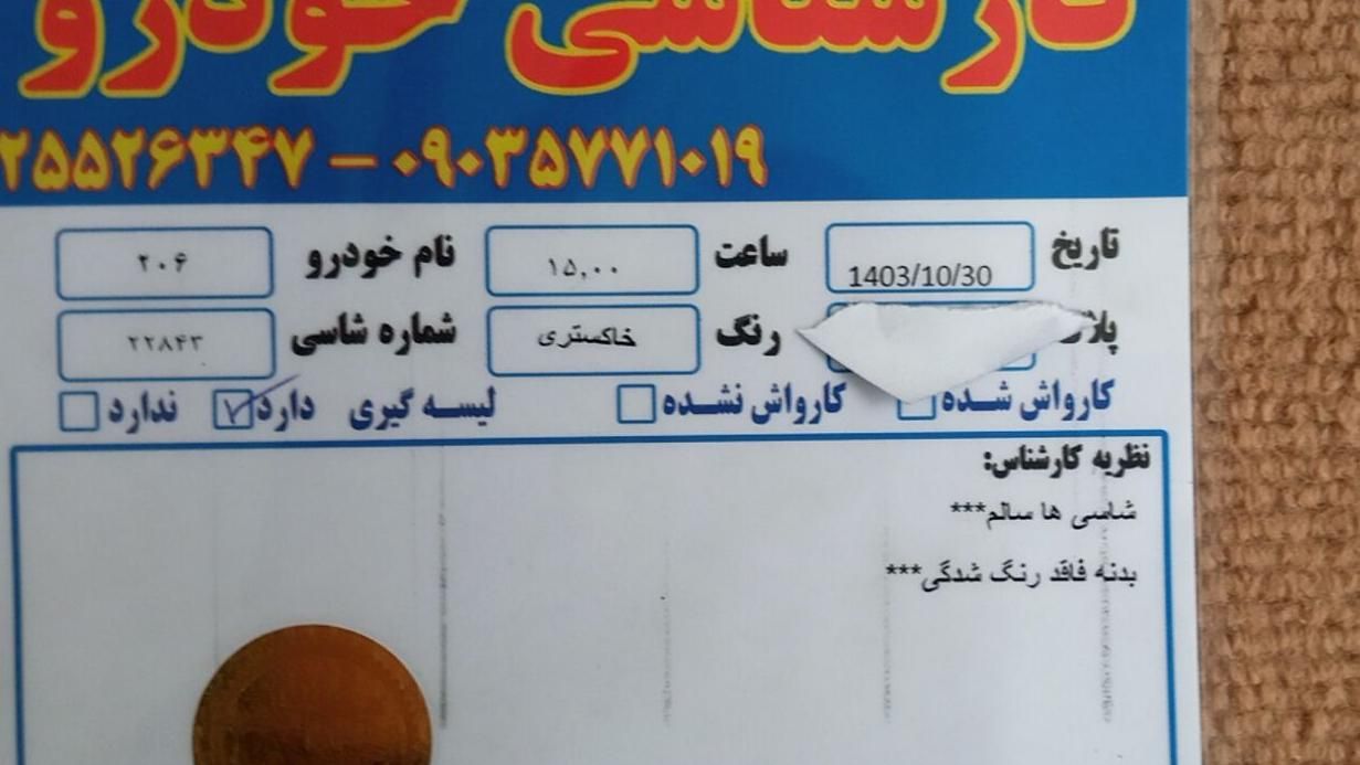 پژو 206 تیپ 5 - 1394