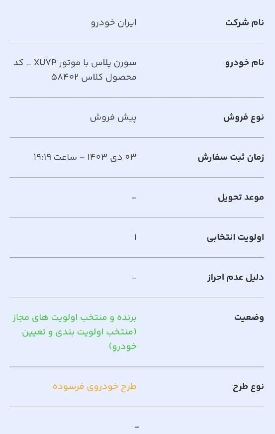 سمند سورن پلاس EF7 بنزینی - 1403