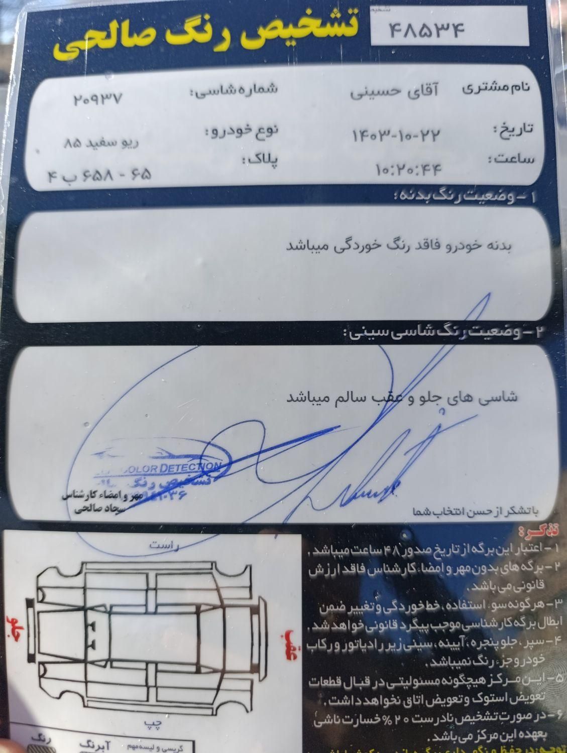 کیا ریو مونتاژ دنده ای LS - 2006