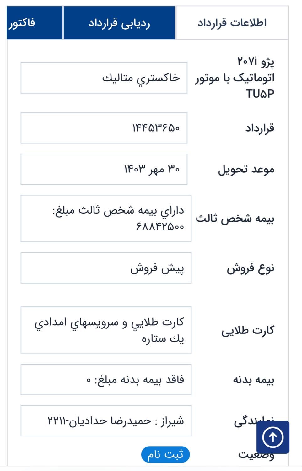 پژو 207 پانوراما اتوماتیک TU5P - 1403