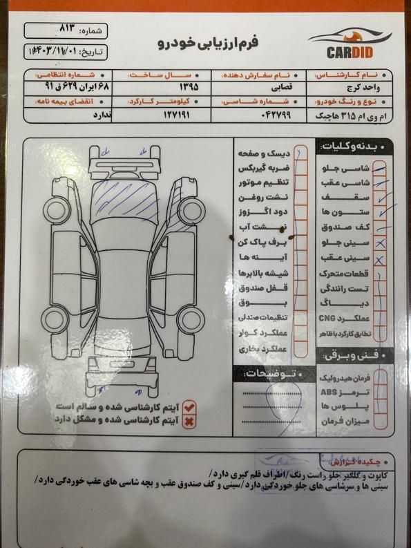 ام وی ام 315 هاچ بک اسپرت لاکچری - 2016