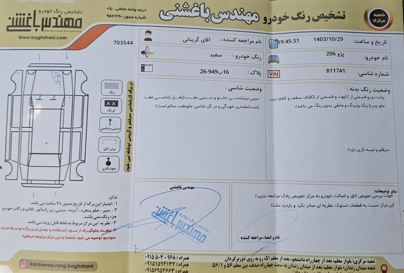 پژو 206 تیپ 2 - 1395