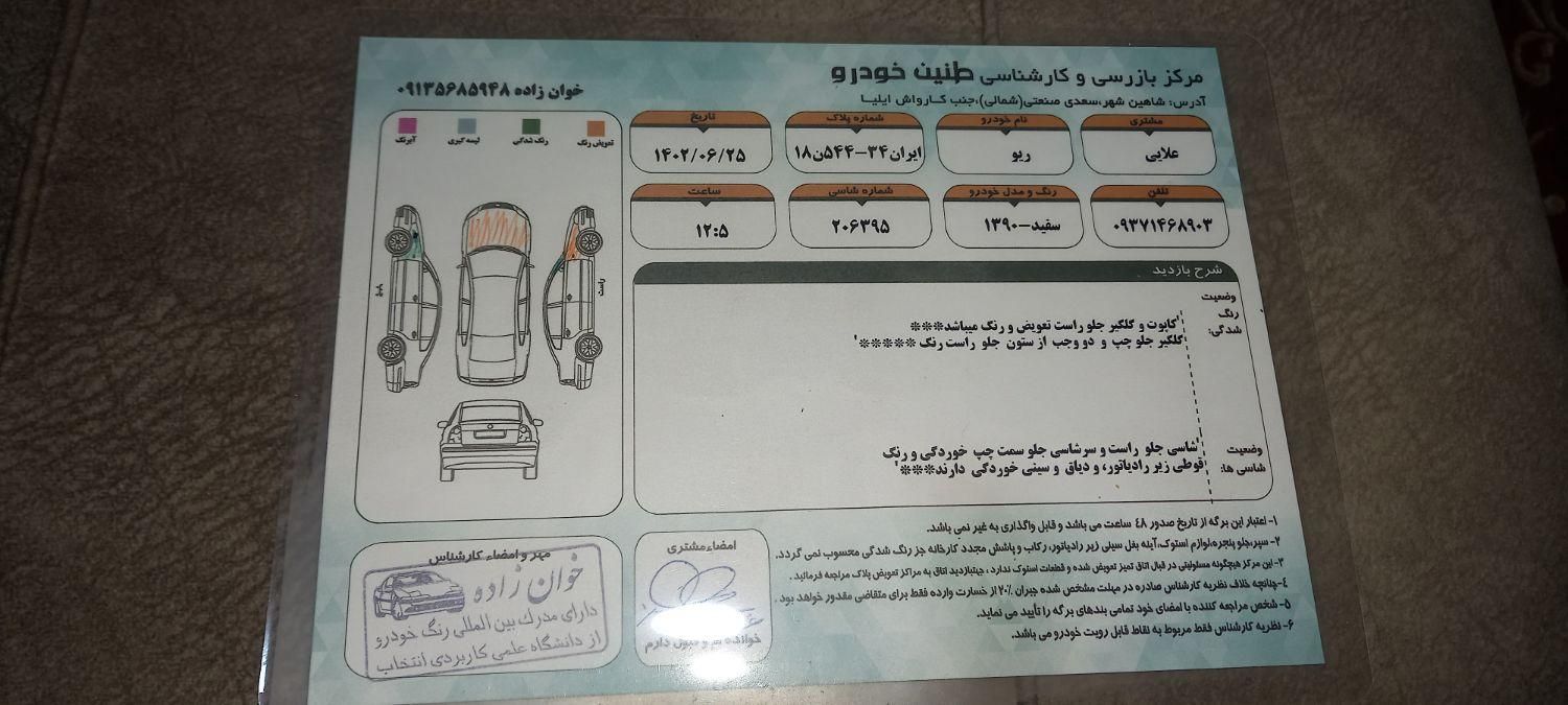 کیا ریو مونتاژ دنده ای LS - 2011