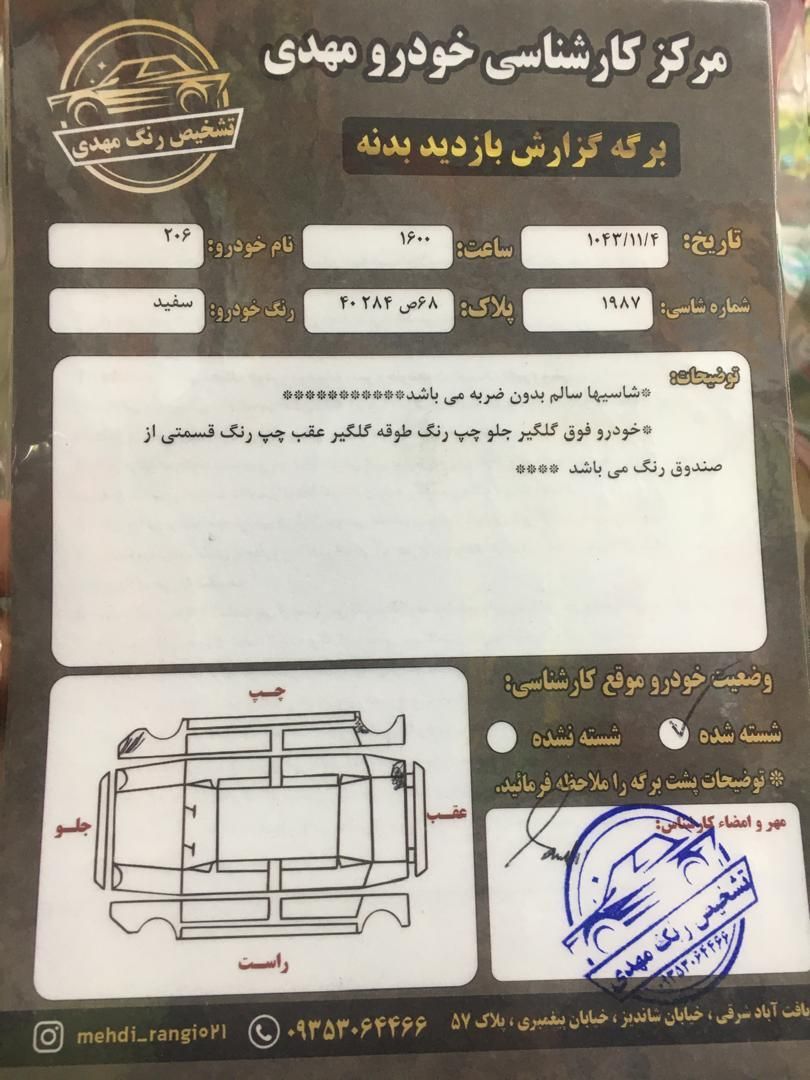 پژو 206 تیپ 5 - 1394