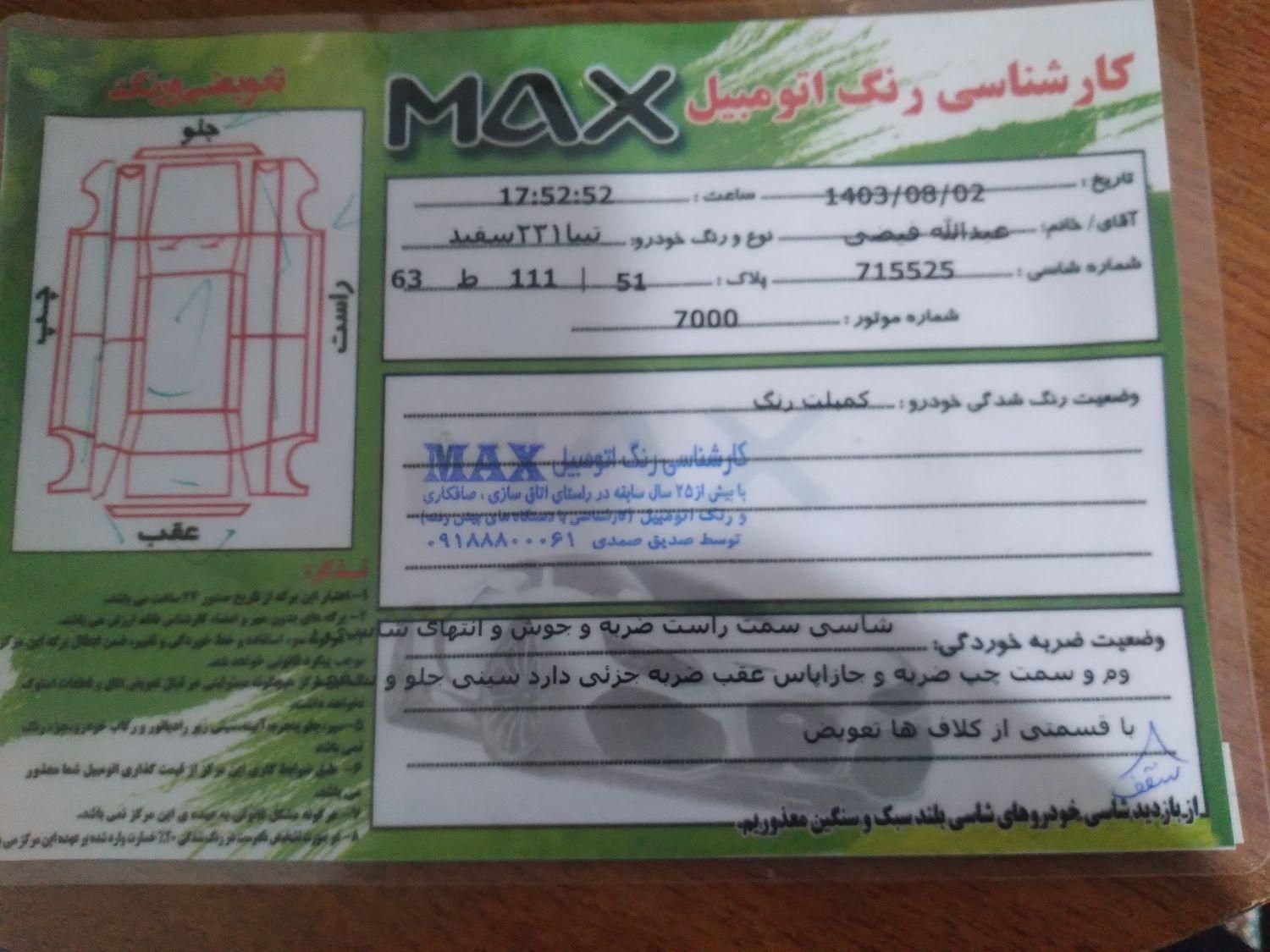 تیبا صندوق دار LX - 1391