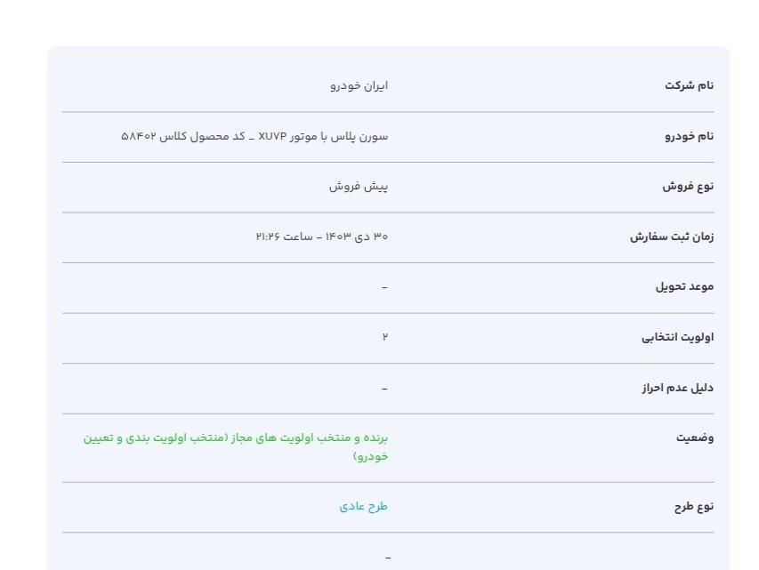 سمند سورن پلاس EF7 بنزینی - 1403