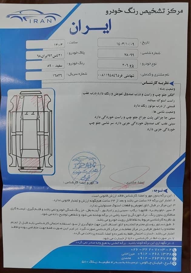 پژو 206 تیپ 2 - 1389